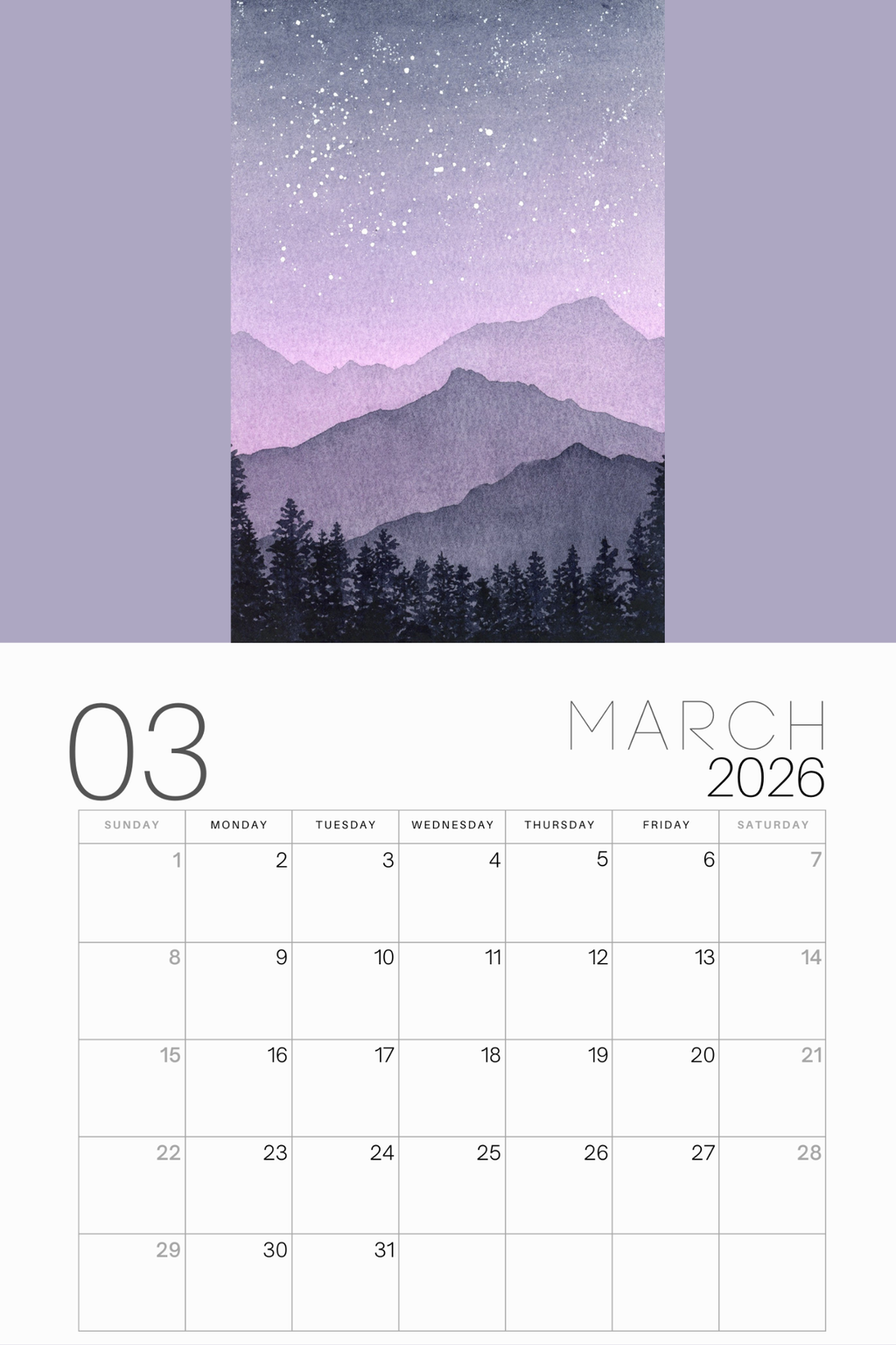 2026 Calendar