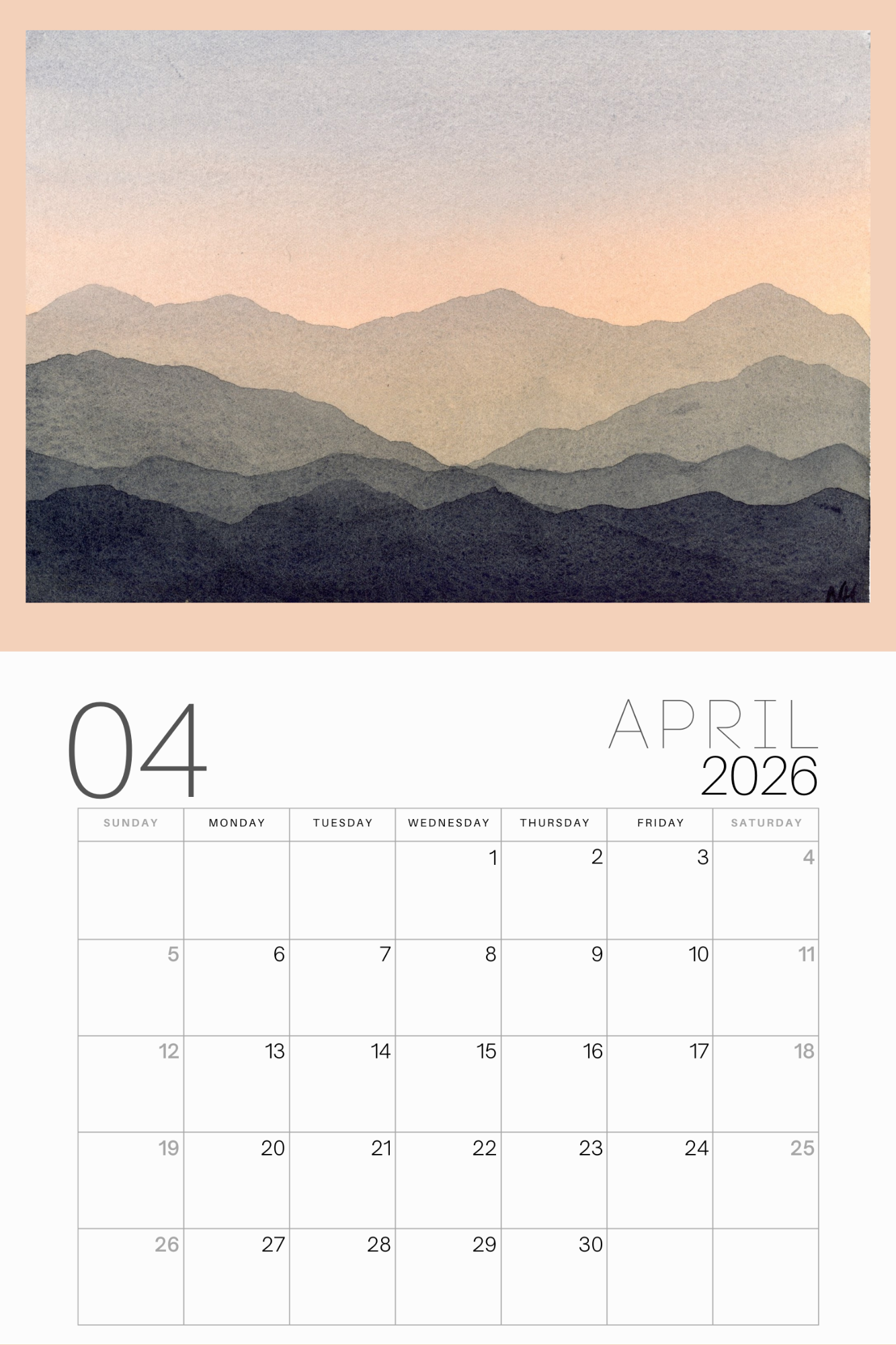 2026 Calendar