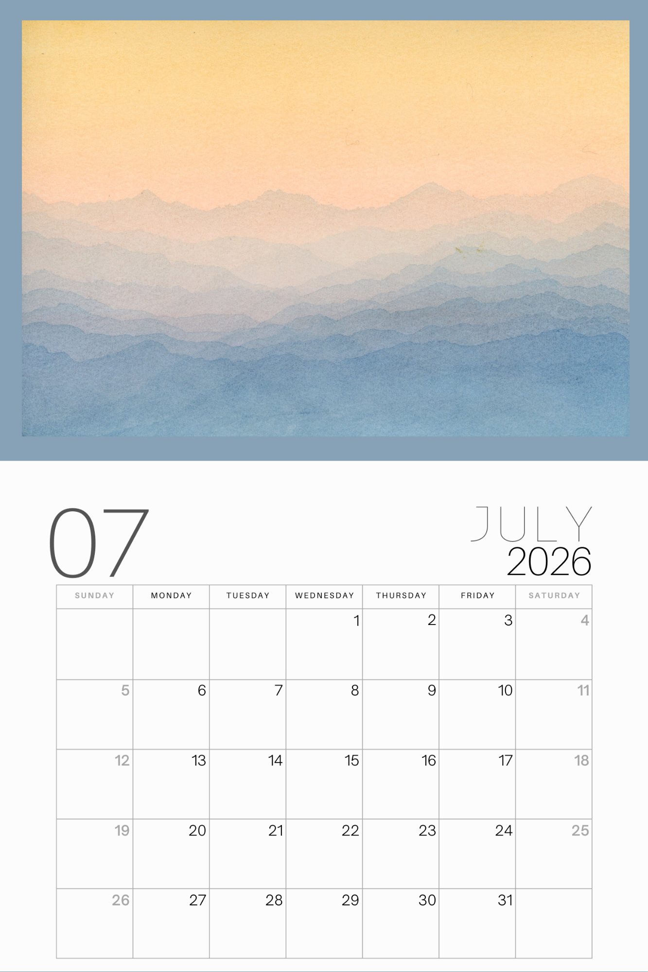 2026 Calendar